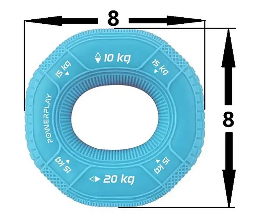 Еспандер кістьовий PowerPlay силіконовий PP-4331 Hand Grip Light 10-15-20 кг Блакитний (PP_4331_Blue_(10-15-20)) - фото 4