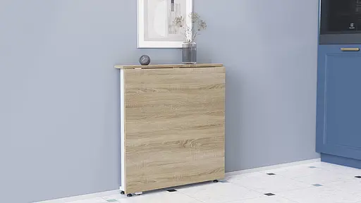 Стіл-книга трансформер Оріон 1 Ferrum-decor 750x810x730 Білий метал ДСП Дуб Сонома 16 мм (FRD-104607) - фото 8