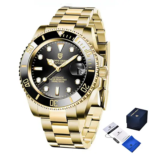 Чоловічий наручний годинник PD-1661 Gold-Black Pagani Design acs0031148 - фото 1