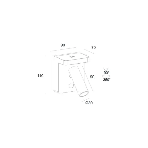 Настінний світильник Skarlat RWLB138 7W BK 4000K - фото 2