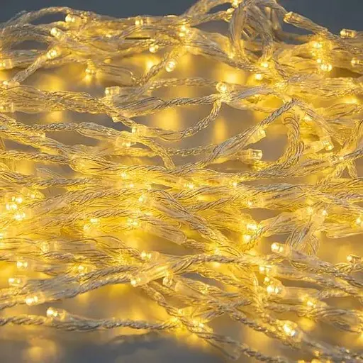 LED гірлянда Водоспад 3х2м від мережі 400світлодіодів Довговічна різдвяна гірлянда-штора для святкового декору будинку Тепло білий - фото 2