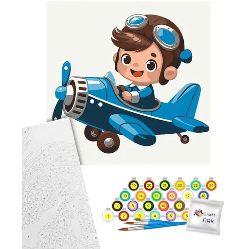 Картина за номерами Art Craft Юний пілот 30х30 см (15619-AC) - фото 1