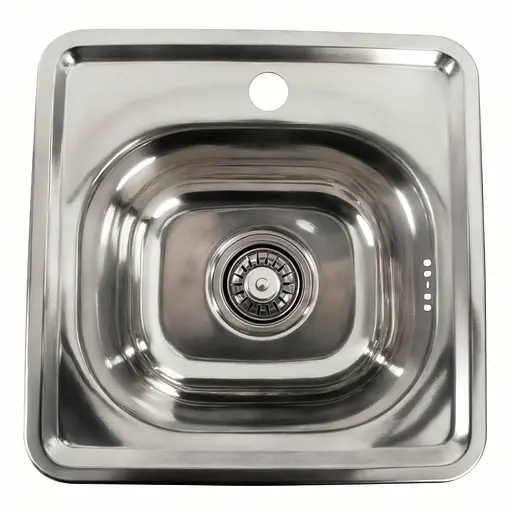 Кухонная мойка из нержавеющей стали Platinum 4848 полировка (0,6/170 мм), Polish - фото 1