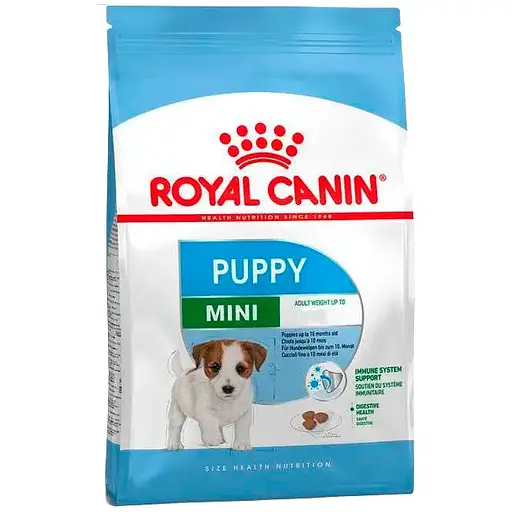 Сухий корм для цуценят дрібних порід Royal Canin Mini Puppy, з м'ясом птиці, 8 кг + Жувальна пігулка Bravecto від бліх і кліщів для собак з вагою 4.5-10 кг 1 шт. - фото 2