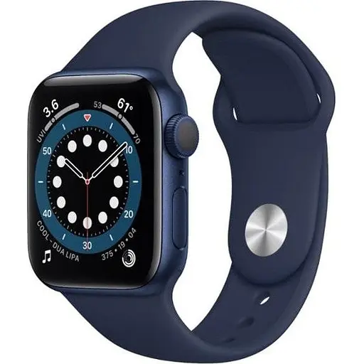 Смарт-часы Apple Watch Series 6 GPS 40 mm Blue Aluminum Case w. Deep Navy Sport B. (MG143)