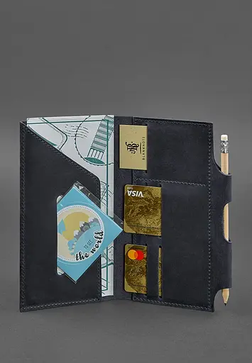 Кожаный тревел-кейс 3.0 синий - фото 3