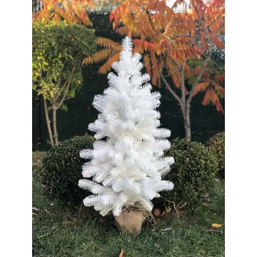 Ялинка Hvoya Premium лита в мішковині 90 см біла - фото 6