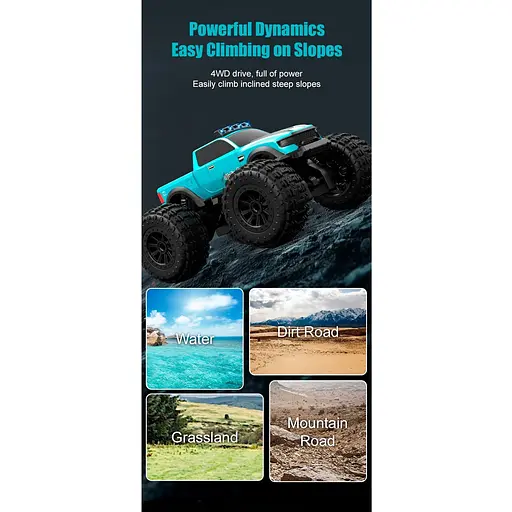 Машинка на радіокеруванні JJRC C8816 Amphibious Off-Road Blue (142522) - фото 2