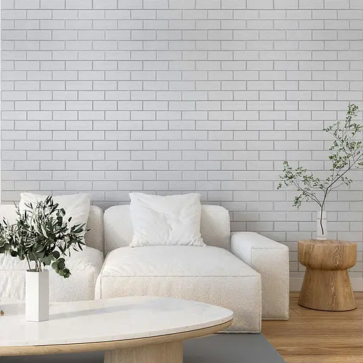 Панель стеновая 700х700х5мм Белый кирпич с серебром SW-00001502 - фото 7