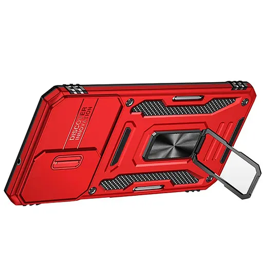 Ударопрочный чехол Camshield Army Ring для Samsung Galaxy A23 4G Красный / Red - фото 4