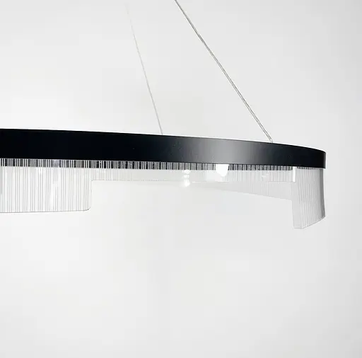 Дизайнерский светильник в черном каркасе Line.F Диаметр 80см - фото 2