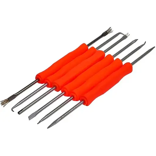 Паяльный набор Aida A-806: паяльник 60W, рег. t 200-450 гр C, жала 900M 6 шт., инструменты и расходники в пенале - фото 6