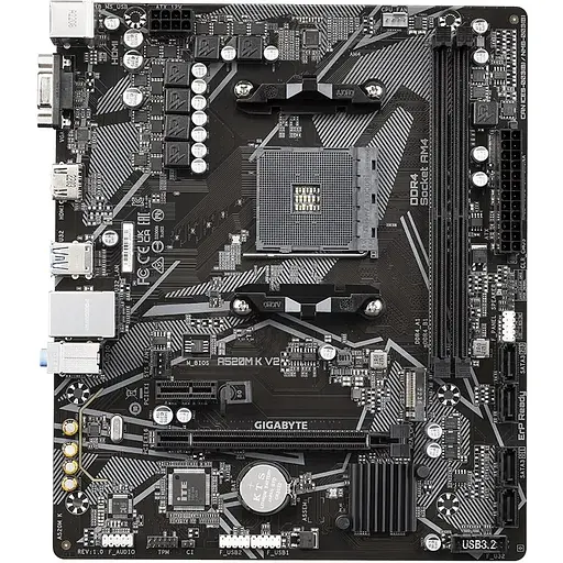 Материнская плата Gigabyte A520M K V2 Socket AM4 - фото 3