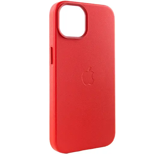 Шкіряний чохол Epik Leather Case AA Plus with MagSafe для Apple iPhone 14, 6.1 Crimson - фото 4