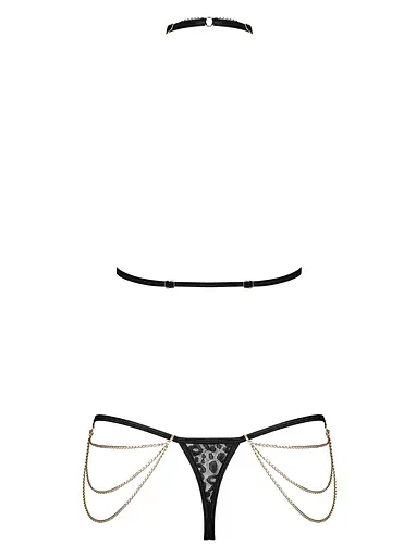 Комплект білизни Obsessive Pantheria L/XL чорний - фото 8