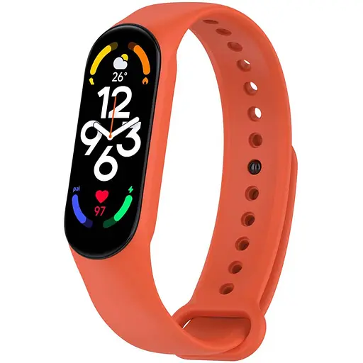 Силиконовый ремешок для Xiaomi Mi Band 7/6/5 Оранжевый / Orange