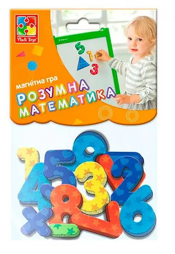 Магнітна гра Цифри та геометричні фігури, Vladi Toys, VT5900-01