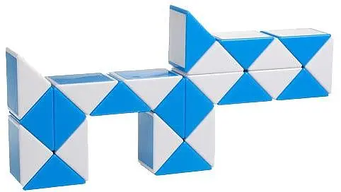 Змійка Рубіка біло-блакитна в коробці (Smart Cube Snake Blue) (SCT401) - фото 3