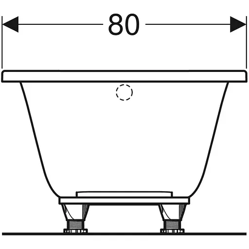 Ванна акриловая Gebert Selnova 180x80 554.286.01.1 + ножки Белый - фото 2