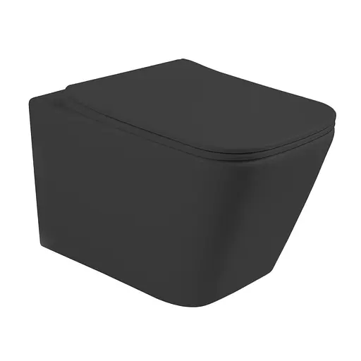 Унитаз подвесной Volle Libra 2.0 vortice сиденье duroplast, de la noche 1321.001004, Черный матовый - фото 1