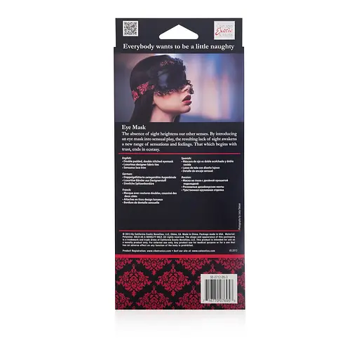 Маска на очі Scandal Eye Mask 127 см чорний з червоним - фото 5
