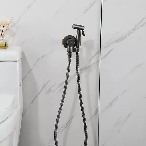 Набор гигиенического душа скрытого монтажа Gungrey Gappo G7206-9, графитовый хром - фото 2