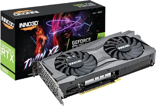 Відеокарта GeForce RTX 3060 8GB Inno3D Twin X2 (N30602-08D6-11902130)
