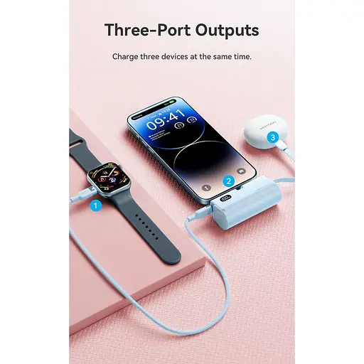 Павербанк Vention Black 4800 mAh / 22.5 Вт (FHRB0) - фото 3