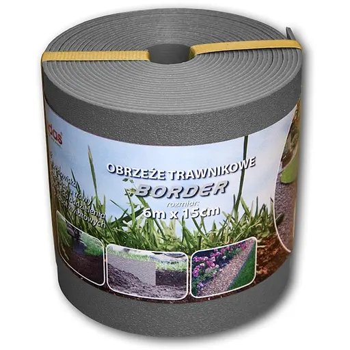 Бордюр газонний Bradas BORDER 6 м х 15 см сірий OBPGY06150 - фото 1