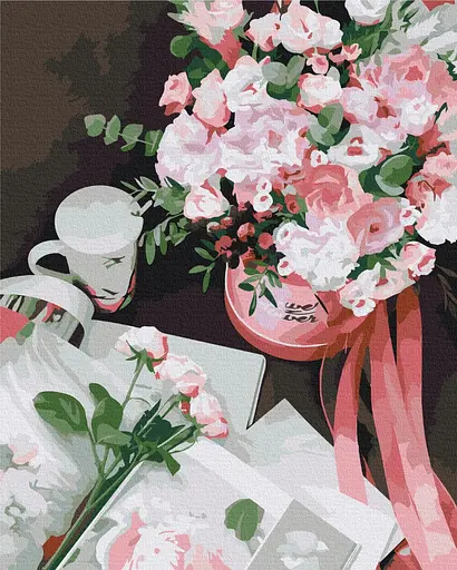 Картина за номерами на підрамнику Brushme Корзинка квітів