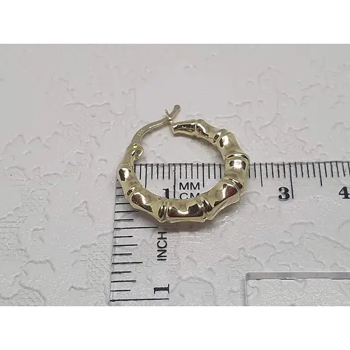 Золотые серьги-кольца Favoritum Бамбук. 2481 - фото 5