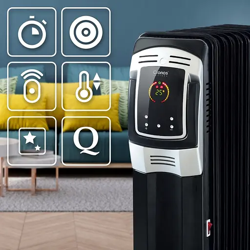 Масляний обігрівач Cronos Heaters радіатор 2500 Вт - фото 10