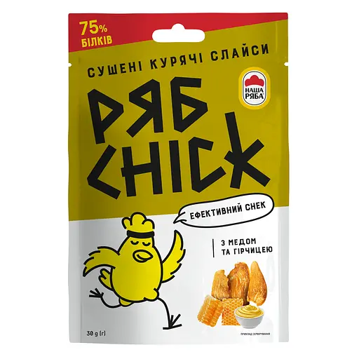 Слайси курячі РябChick сушені з гірчицею та медом 30 г (905503)