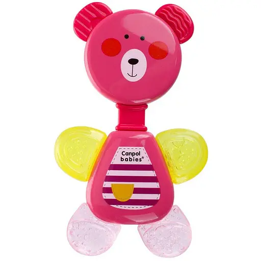 Погремушка-зубогрызка Canpol babies Мишка розовый (56/139_pin)