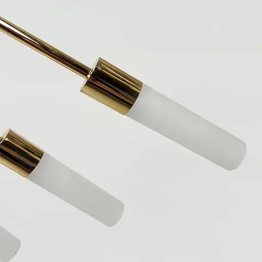 Потолочная золотая люстра в форме солнечной вспышки на 42 плафона G4 Ø 135х120 см | Line F | Ст. 1279/42 GD - фото 3