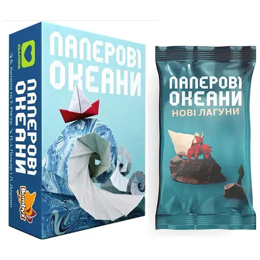 Настольная игра Igames Бумажные Океаны с дополнением Новые лагуны (укр.) - фото 1