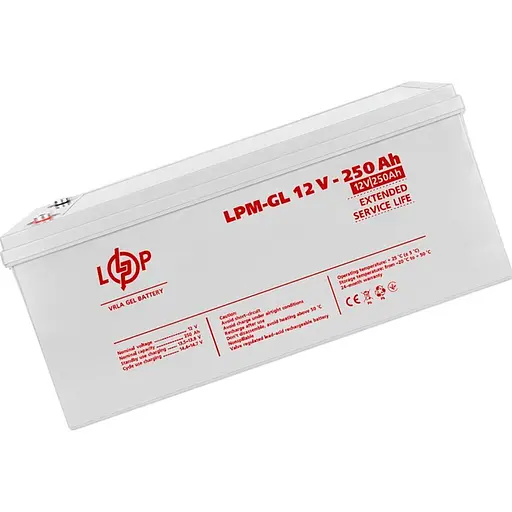 Акумулятор LogicPower GEL 12V/250Ah/3000Wh (21081) [109036] - фото 2