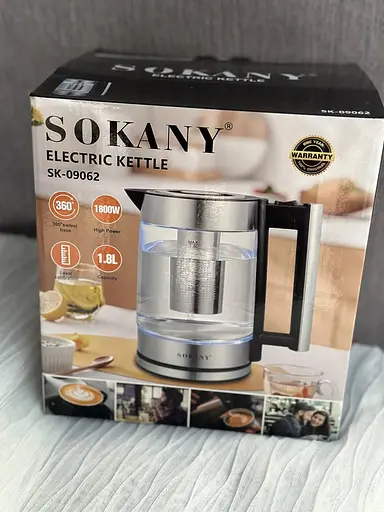 Электрочайник Sokany SK-09062 1.8л 1800Вт Черный/Сталь - фото 7