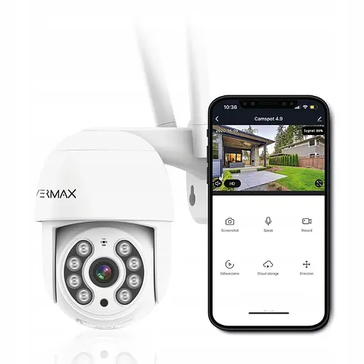 WiFi-камера видеонаблюдения Overmax Camspot 4.0 PTZ FULL HD уличная поворотная - фото 4