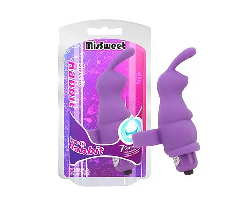 Вібратор Missweet Sweetie Rabbit 10 см фіолетовий - фото 4