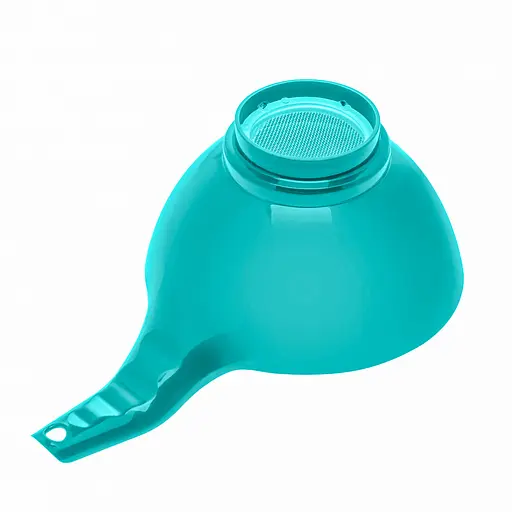 Пластиковая воронка лейка на банку с широким горлом Ø 15 см, ситом и удобной ручкой, Kitchette Бирюзовый 86800 - фото 6