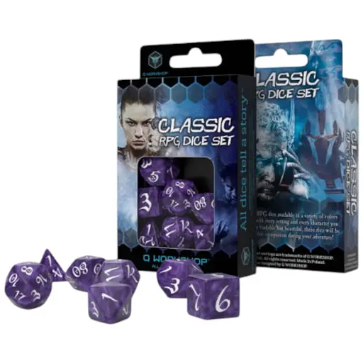 Набор кубиков Classic RPG Lavender & white Dice Set , 7 шт. (SCLE07)
