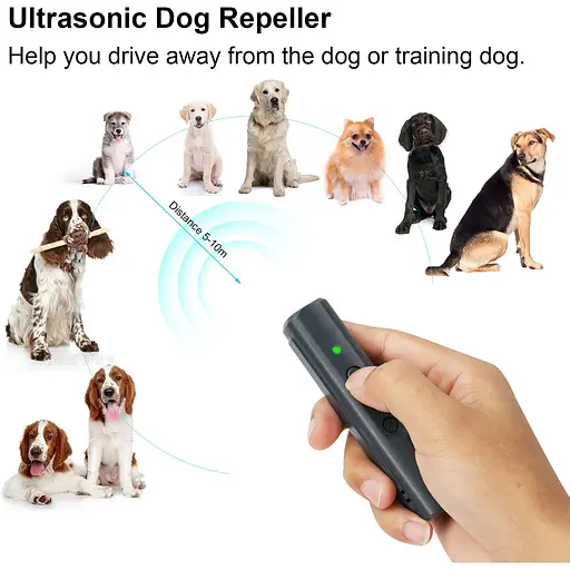 Ультразвуковий відлякувач собак з акумулятором ультрафіолетовим ліхтариком DN11 Grey (18568) - фото 2