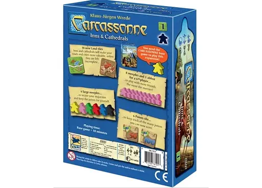 Настольная игра Z-MAN GAMES Каркассон: Таверны и соборы (Carcassonne - Exp: 1 - Inns and Cathedrals (New Version)) (англ.) (ZM7811) - фото 4