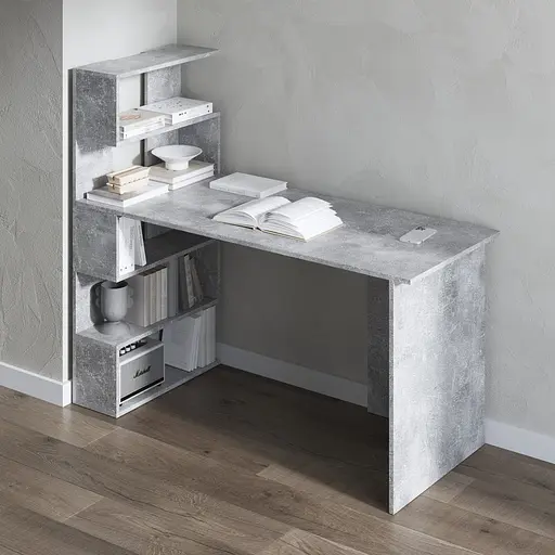 Комп’ютерний стіл Vays M-24, письмовий з полицями ліворуч, ЛДСП, 142×60×123 см - для дому, навчання, офісу - фото 7