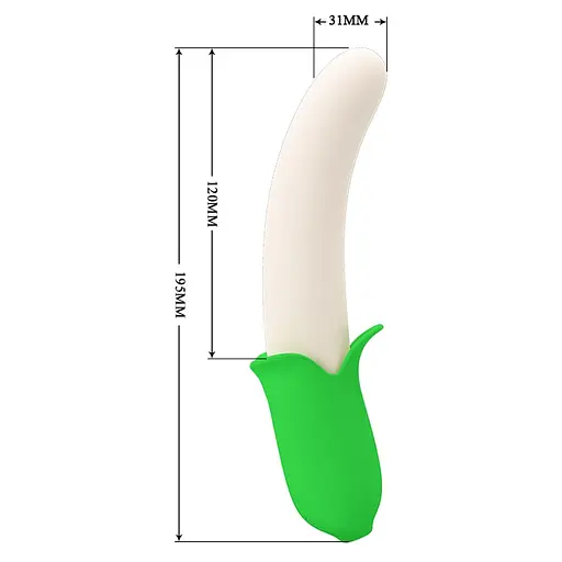 Вібратор Pretty Love Banana Knight 19.5 см зелений - фото 5