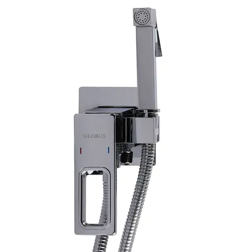 Смеситель гигиенический Globus Lux PIANO GLPN-0-106MIX одноручный настенный для душа с латунным корпусом хромированный - фото 5