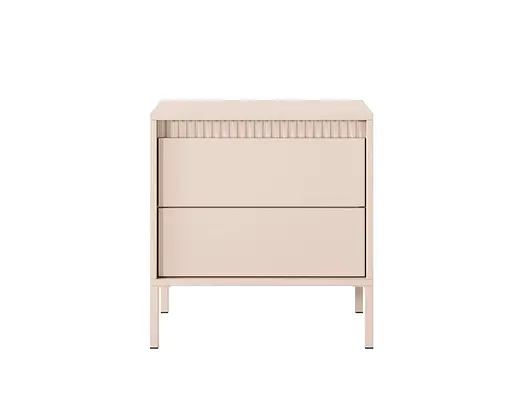 Тумба приліжкова Perfect Home Сенсо / Senso 2S/53 з 2 шухлядами Беж (PFH-092035) - фото 4