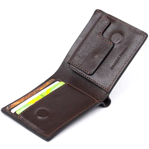 Кожаный портмоне Grande Pelle 11х8.9х1 см acs0014749 - фото 5