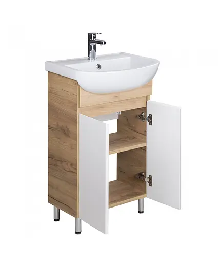 Тумба Мойдодир Oslo 50 Wood з умивальником Arteco 50 дуб крафт/Білий - фото 8